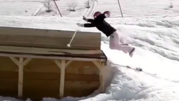 Skier Crashes